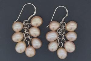 Perlohrhnger Potatoe cremefarben, ca. 5-6mm, mit 925/- Silberohrhaken