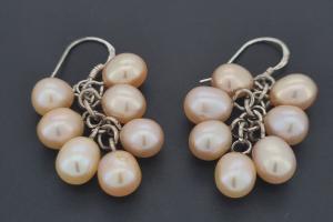 Perlohrhnger Potatoe cremefarben, ca. 5-6mm, mit 925/- Silberohrhaken