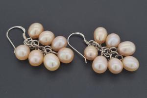 Perlohrhnger Potatoe cremefarben, ca. 5-6mm, mit 925/- Silberohrhaken