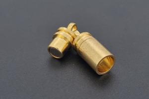 Magnetic clasp cylindrical approx. size length 17,7 mm x width 5mm,  gold-colored