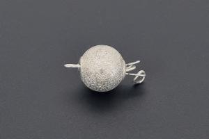 Kugelschliee ca. 10mm brillantiert Metall silberfarben