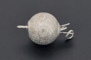 Kugelschliee ca. 10mm brillantiert Metall silberfarben