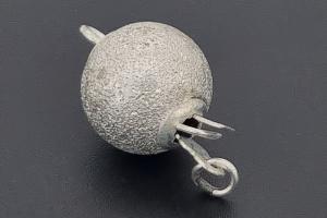 Kugelschliee ca. 10mm brillantiert Metall silberfarben
