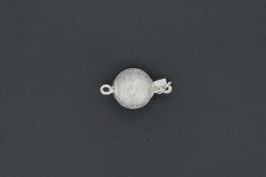 Kugelschliee ca. 10mm brillantiert Metall silberfarben