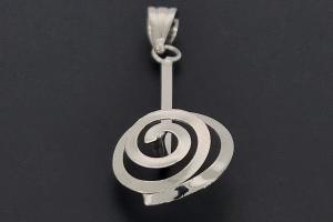 Edelstein-Donut-Spiralhalter ca. 15,5mm mit Schlaufe, poliert, unecht, ca. 41mm lang,