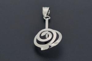 Edelstein-Donut-Spiralhalter ca. 15,5mm mit Schlaufe, poliert, unecht, ca. 41mm lang,