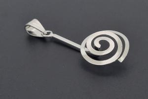 Edelstein-Donut-Spiralhalter ca. 15,5mm mit Schlaufe, poliert, unecht, ca. 41mm lang,