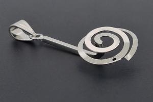 Edelstein-Donut-Spiralhalter ca. 15,5mm mit Schlaufe, poliert, unecht, ca. 41mm lang,