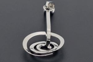 Edelstein-Donut-Spiralhalter ca. 15,5mm mit Schlaufe, poliert, unecht, ca. 41mm lang,