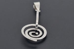 Edelstein-Donut-Spiralhalter ca. 15,5mm mit Schlaufe, gemustert, unecht, ca. 41mm lang,