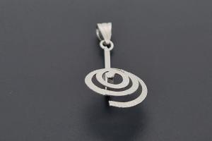 Edelstein-Donut-Spiralhalter ca. 15,5mm mit Schlaufe, gemustert, unecht, ca. 41mm lang,