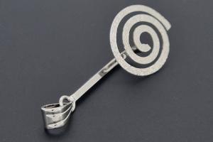 Edelstein-Donut-Spiralhalter ca. 15,5mm mit Schlaufe, gemustert, unecht, ca. 41mm lang,