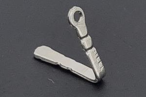 Edelstahl Schloschnapper mit Oese ca.Mae b 0,45mm x Schnappertiefe 4,5mm
