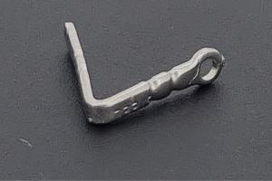 Edelstahl Schloschnapper mit Oese ca.Mae b 0,45mm x Schnappertiefe 4,5mm