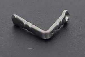 Edelstahl Schloschnapper mit Oese ca.Mae b 0,45mm x Schnappertiefe 4,5mm