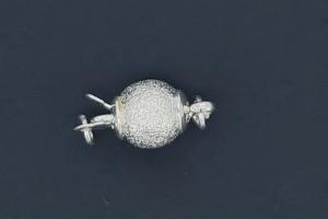 Kugelschliee 8mm brillantiert Metall silberfarben