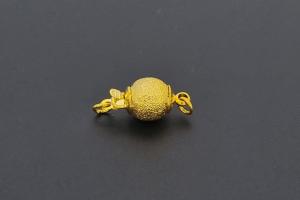 Kugelschliee 8mm brillantiert  Metall goldfarben