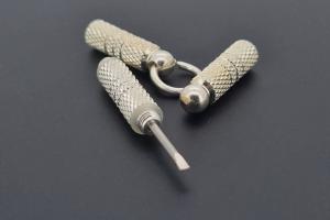 Crimp screwdriver silver-colored with 2 x spare screws