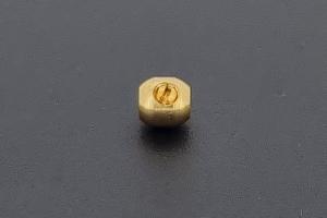 Screw crimp 3,5mm oval, metal gold color