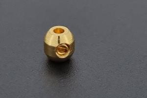 Screw crimp 3,5mm oval, metal gold color