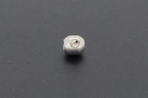 Screw crimp 3,5mm oval, metal silver color