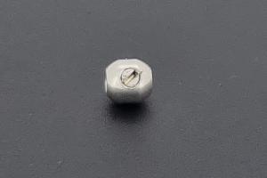 Screw crimp 3,5mm oval, metal silver color