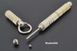 Screw crimp 3,5mm oval, metal silver color