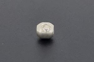 Schraubencrimp 4,5mm rund, unecht silberfarben
