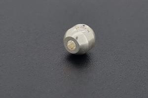 Schraubencrimp 4,5mm rund, unecht silberfarben