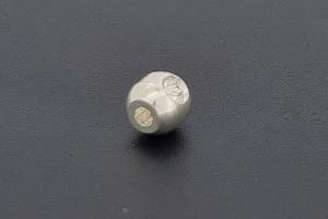 Schraubencrimp 4,5mm rund, unecht silberfarben