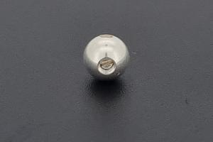 Schraubencrimp 4,5mm rund, unecht silberfarben