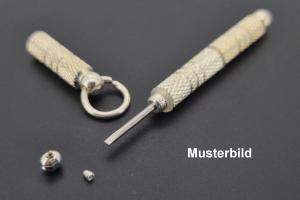 Schraubencrimp 4,5mm rund, unecht silberfarben