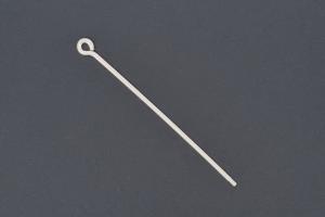 Wechselstab mit Gewinde und se, ca Mae Draht 1,3mm, Lnge 55mm, Nutzlnge 45mm, Unecht, versilbert