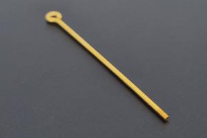 Wechselstab mit Gewinde und se, ca Mae Draht 1,3mm, Lnge 55mm, Nutzlnge 45mm, Unecht, vergoldet