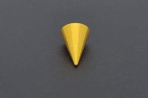Endteile fr Wechselstbe Modell  Kegel klein 5,5x8mm, Metall, vergoldet