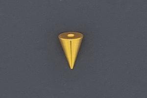 Endteile fr Wechselstbe Modell  Kegel klein 5,5x8mm, Metall, vergoldet