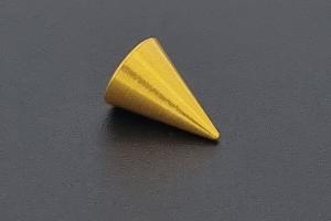 Endteile fr Wechselstbe Modell  Kegel klein 5,5x8mm, Metall, vergoldet