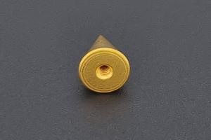 Endteile fr Wechselstbe Modell  Kegel klein 5,5x8mm, Metall, vergoldet