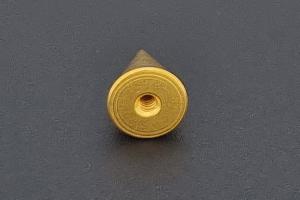 Endteile fr Wechselstbe Modell  Kegel klein 5,5x8mm, Metall, vergoldet