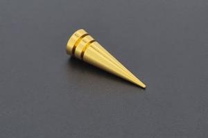 Endteile fr Wechselstbe Modell  Kegel gro 18x6mm, Metall, vergoldet