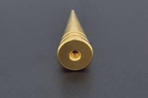 Endteile fr Wechselstbe Modell  Kegel gro 18x6mm, Metall, vergoldet