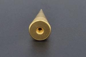 Endteile fr Wechselstbe Modell  Kegel gro 18x6mm, Metall, vergoldet
