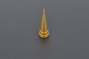 Endteile fr Wechselstbe Modell  Kegel gro 18x6mm, Metall, vergoldet