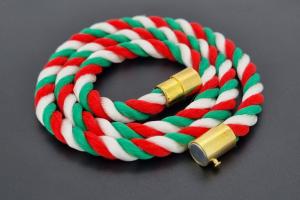 Fanartikel Seidenkordel - Collier, grn / weiss  / rot , Lnge ca. 45cm