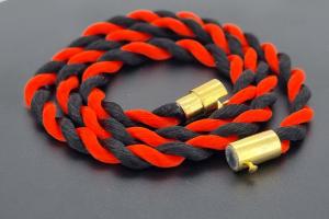 Fanartikel Seidenkordel - Collier, rot / schwarz , Lnge ca. 45cm