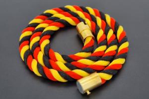 Fanartikel Seidenkordel - Collier, schwarz / rot / gelb , Lnge ca. 45cm