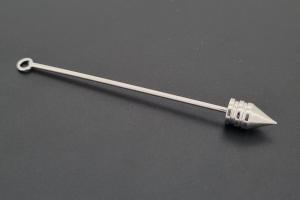 Wechselstab mit Kegelspitze ca. Mae 6mm, Metal unecht silberfarben, Gesamtlnge ca. 63mm,