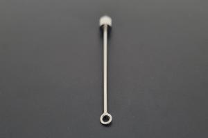 Wechselstab mit Kegelspitze ca. Mae 6mm, Metal unecht silberfarben, Gesamtlnge ca. 63mm,