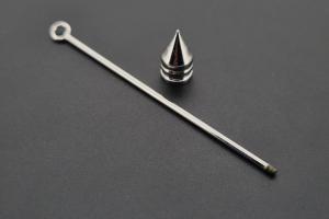 Wechselstab mit Kegelspitze ca. Mae 6mm, Metal unecht silberfarben, Gesamtlnge ca. 63mm,