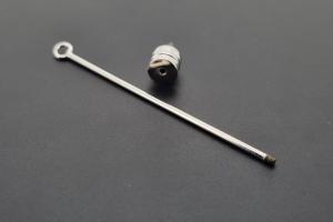 Wechselstab mit Kegelspitze ca. Mae 6mm, Metal unecht silberfarben, Gesamtlnge ca. 63mm,